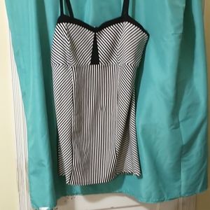 Black & White Striped Torrid Sexy Bodycon Dress